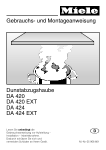 Bedienungsanleitung Miele DA 424 EXT Dunstabzugshaube