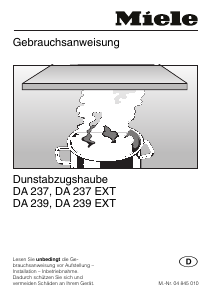 Bedienungsanleitung Miele DA 239 EXT Dunstabzugshaube