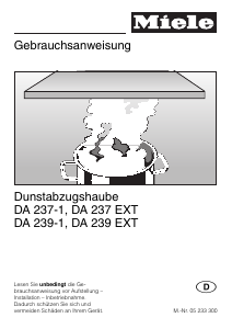 Bedienungsanleitung Miele DA 237-1 Dunstabzugshaube