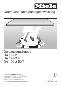 Bedienungsanleitung Miele DA 190-2 EXT Dunstabzugshaube