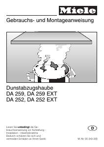 Bedienungsanleitung Miele DA 259 EXT Dunstabzugshaube