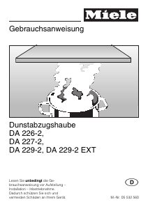 Bedienungsanleitung Miele DA 229-2 EXT Dunstabzugshaube