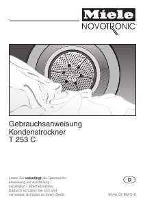 Bedienungsanleitung Miele T 253 C Trockner