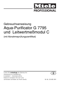 Bedienungsanleitung Miele G 7795/1 AE Geschirrspüler
