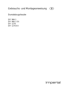 Bedienungsanleitung Imperial DIY 1276 EX Dunstabzugshaube