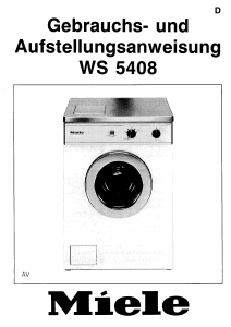 Bedienungsanleitung Miele WS 5408 AV Waschmaschine