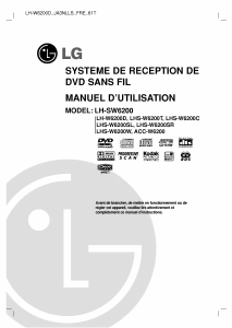 Mode d’emploi LG LH-W6200D Lecteur DVD