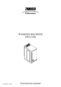 Manual Zanussi-Electrolux ZWA 5120 Washing Machine