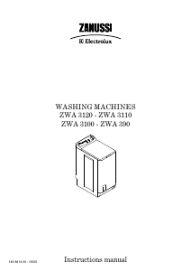 Manual Zanussi-Electrolux ZWA 3120 Washing Machine