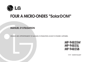Mode d’emploi LG MP-9485SL Micro-onde