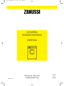 Manual de uso Zanussi ZWF 388 Lavadora