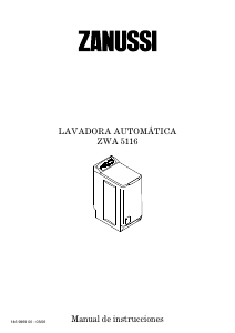 Manual de uso Zanussi ZWA 5116 Lavadora