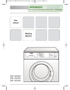 Manual Zanussi ZWF 10070 W1 Washing Machine