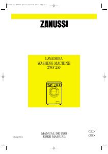 Manual de uso Zanussi ZWF 250 Lavadora