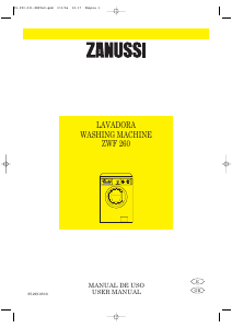 Manual Zanussi ZWF 260 Washing Machine