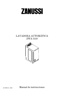 Manual de uso Zanussi ZWA 5110 Lavadora