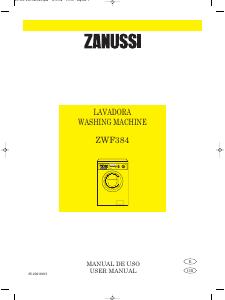 Manual de uso Zanussi ZWF 384 Lavadora