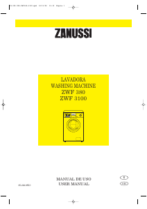 Manual de uso Zanussi ZWF 3100 Lavadora