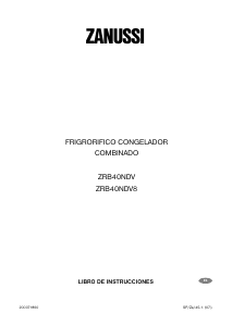 Manual de uso Zanussi ZRB40NDV8 Frigorífico combinado