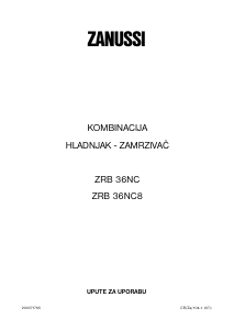 Priručnik Zanussi ZRB36NC Frižider – zamrzivač