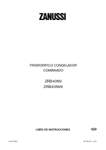 Manual de uso Zanussi ZRB40NV8 Frigorífico combinado