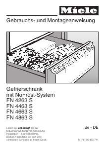 Bedienungsanleitung Miele FN 4663 S Gefrierschrank