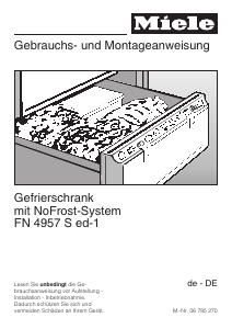 Bedienungsanleitung Miele FN 4957 S ed-1 Gefrierschrank