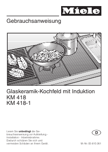 Bedienungsanleitung Miele KM 418-1 Kochfeld