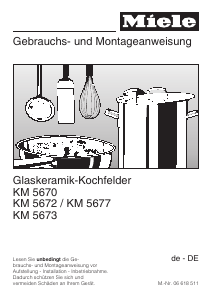 Bedienungsanleitung Miele KM 5673 Kochfeld