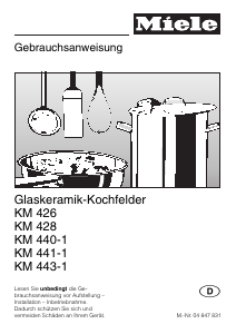 Bedienungsanleitung Miele KM 440-1 Kochfeld
