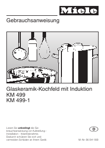 Bedienungsanleitung Miele KM 499-1 Kochfeld