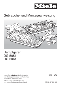 Bedienungsanleitung Miele DG 5051 Backofen