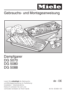 Bedienungsanleitung Miele DG 5080 Backofen