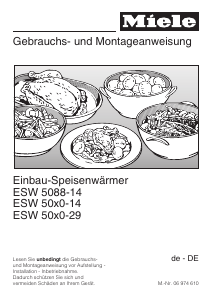 Bedienungsanleitung Miele ESW 5070-29 Wärmeschublade