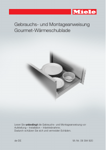 Bedienungsanleitung Miele ESW 6129X Wärmeschublade