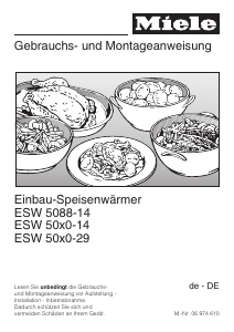 Bedienungsanleitung Miele ESW 5080-14 Wärmeschublade