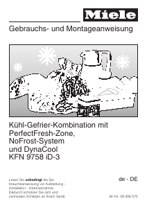 Bedienungsanleitung Miele KFN 9758 iD-3 Kühl-gefrierkombination