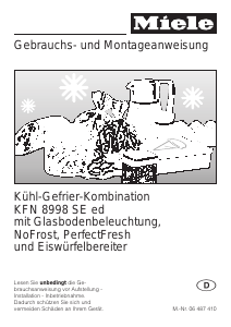 Bedienungsanleitung Miele KFN 8998 SE ed Kühl-gefrierkombination