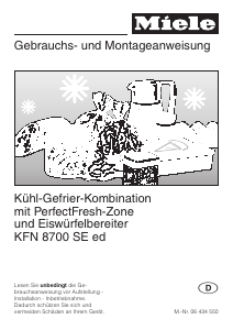 Bedienungsanleitung Miele KFN 8700 SE ed Kühl-gefrierkombination