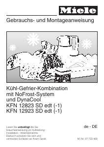 Bedienungsanleitung Miele KFN 12823 SD edt-1 Kühl-gefrierkombination