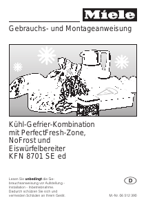 Bedienungsanleitung Miele KFN 8701 SE ed Kühl-gefrierkombination