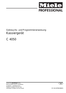 Bedienungsanleitung Miele C 4050 Registrierkasse