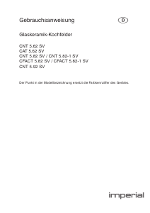 Bedienungsanleitung Imperial CNT 5.92 SV Kochfeld
