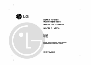 Mode d’emploi LG VF770 Magnétoscope