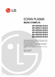 Mode d’emploi LG MT-42PZ41B Téléviseur plasma