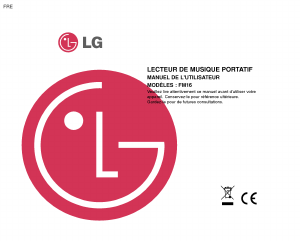 Mode d’emploi LG MF-FM16S1K Lecteur Mp3