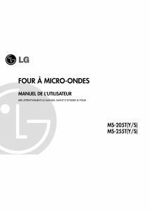 Mode d’emploi LG MS-205T Micro-onde