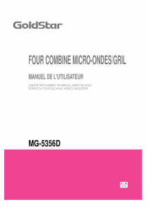 Mode d’emploi Goldstar MG-5356D Micro-onde