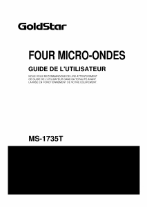 Mode d’emploi Goldstar MS-1735T Micro-onde