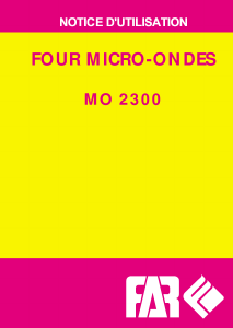 Mode d’emploi FAR MO2300 Micro-onde